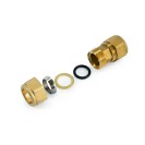 Raccordo in ottone per tubo ferro doppio Idrobric N0975X