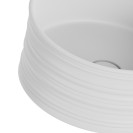 Lavabo d'appoggio tondo in ceramica da 40 cm bianco opaco - Serie Nordic Idrobric SCACER0855BI