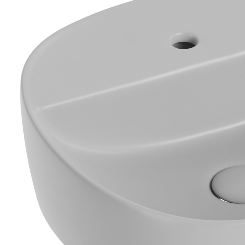 Lavabo d'appoggio grigio in ceramica da 40x40 cm - Serie Nature Idrobric SCACER0835GR