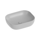 Lavabo d'appoggio grigio in ceramica da 50,5 x 40,5 cm - Serie Nature Idrobric SCACER0840GR