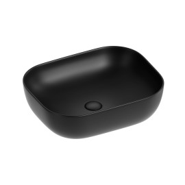 Lavabo d'appoggio nero in ceramica da 50,5 x 40,5 cm - Serie Nature Idrobric SCACER0844NE