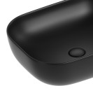 Lavabo d'appoggio nero in ceramica da 50,5 x 40,5 cm - Serie Nature Idrobric SCACER0844NE