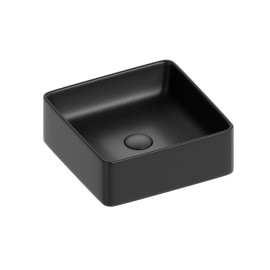 Lavabo d'appoggio quadrato in ceramica da 36x36 cm nero - Serie Nature Idrobric SCACER0854NE
