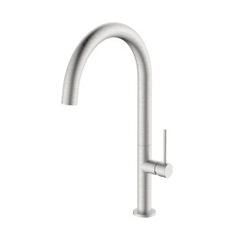 Miscelatore lavello bocca alta in acciaio spazzolato con risparmio acqua – Serie Detroit Idrobric SCARUB1093AC