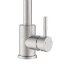 Miscelatore lavello bocca alta in acciaio spazzolato con risparmio acqua – Serie Brooklyn Idrobric SCARUB1133AC