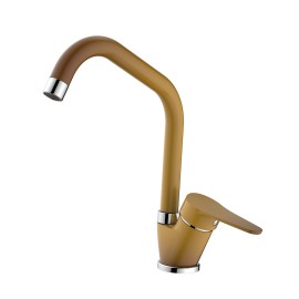 Miscelatore lavello bocca alta finitura terra di Francia con risparmio acqua – Serie Allen Idrobric SCARUB1078TE