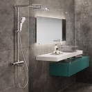 Colonna doccia cromata con braccio e asta estensibili - Serie Samoa Idrobric SCACOL0172CR