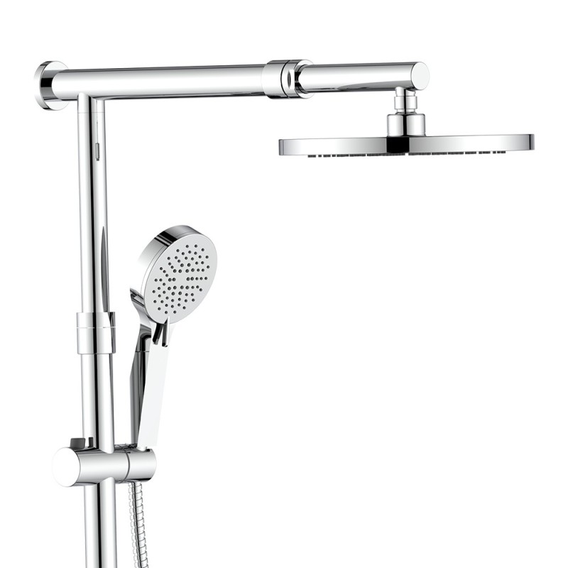 Colonna doccia cromata con braccio e asta estensibili - Serie Morea Idrobric SCACOL0173CR
