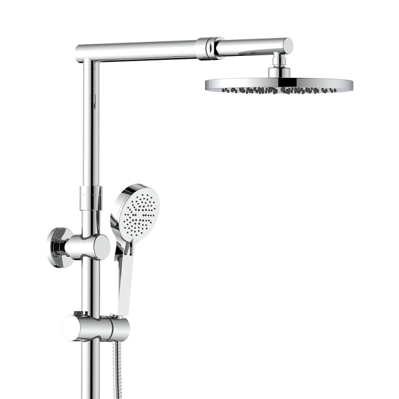 Colonna doccia cromata con braccio e asta estensibili - Serie Madeira Idrobric SCACOL0174CR