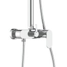 Colonna doccia cromata con braccio e asta estensibili - Serie Flores Idrobric SCACOL0175CR