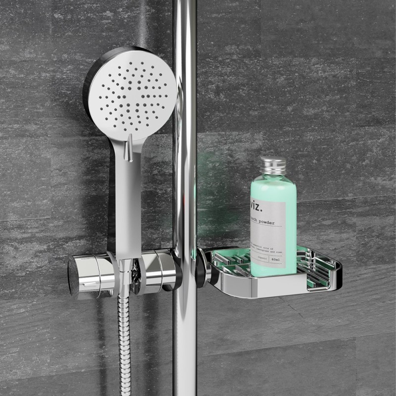 Scorrevole per colonna doccia con porta sapone e supporto doccino Idrobric BLICOL0167SC Scorrevole per colonna doccia con porta sapone e supporto doccino Idrobric BLICOL0167SC