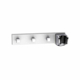 Supporto doccia inclinabile con ganci fissi Idrobric BLISUP0011BI
