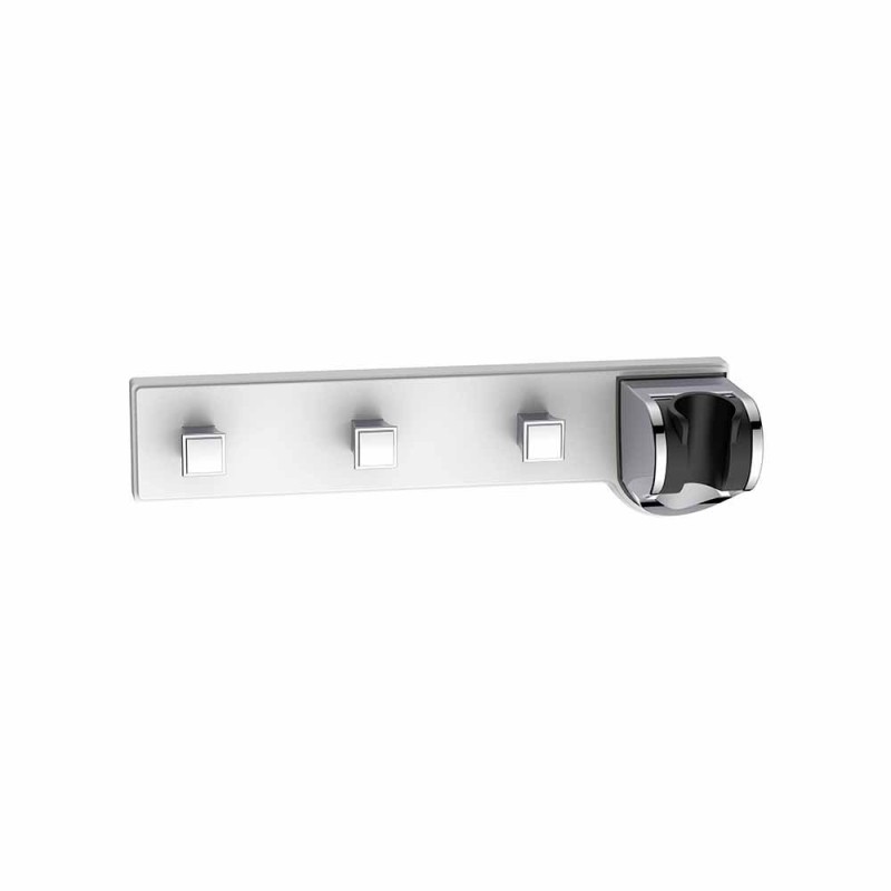 Supporto doccia inclinabile con ganci fissi Idrobric BLISUP0011BI Supporto doccia inclinabile con ganci fissi Idrobric BLISUP0011BI