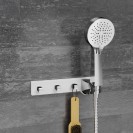 Supporto doccia inclinabile con ganci fissi Idrobric BLISUP0011BI Supporto doccia inclinabile con ganci fissi Idrobric BLISUP0011BI