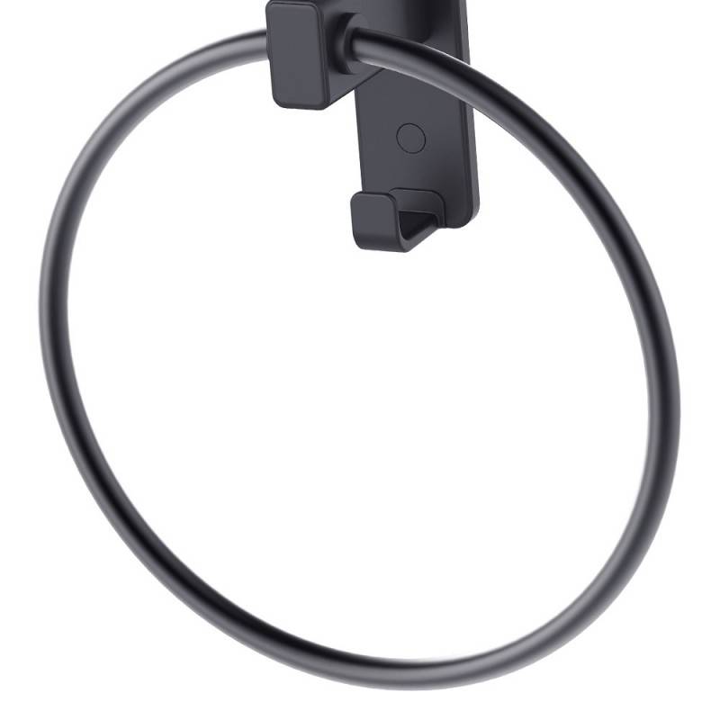 Porta salviette ad anello nero opaco - Serie Blend Idrobric A212160NE