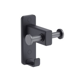 Porta abito a muro con 2 ganci nero opaco - Serie Blend Idrobric A212210NE