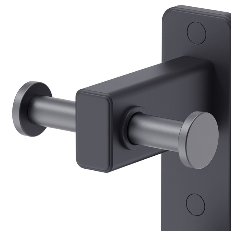 Porta abito a muro con 2 ganci nero opaco - Serie Blend Idrobric A212210NE