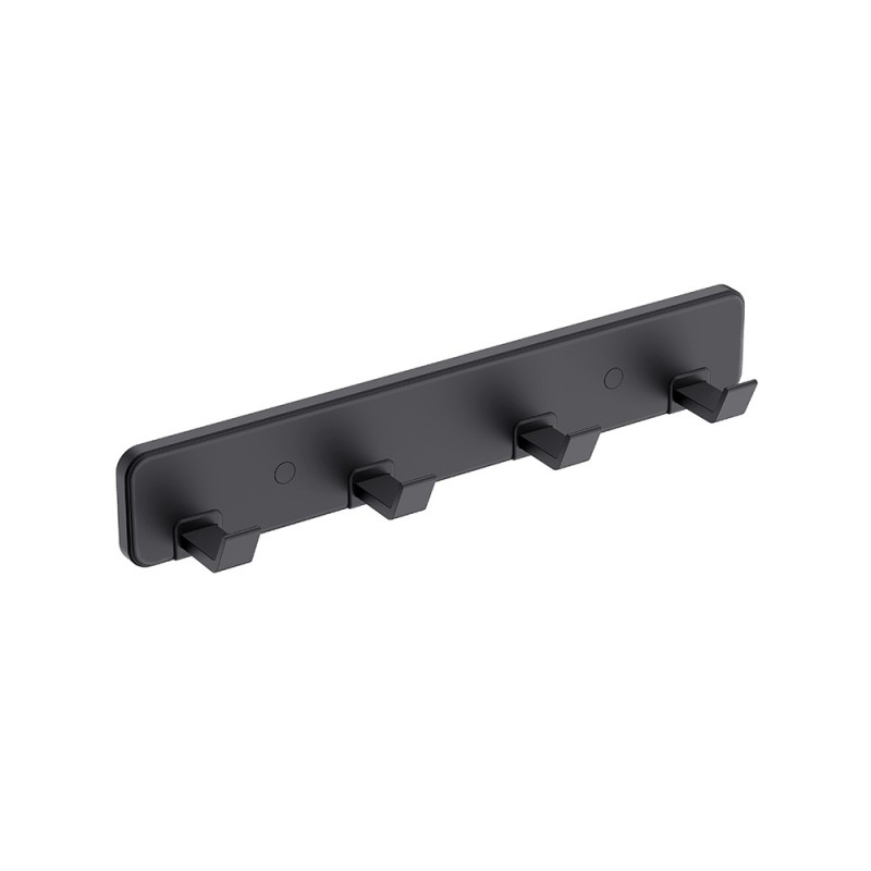 Barra porta abiti con 4 ganci nero opaco - Serie Blend Idrobric A212240NE