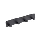 Barra porta abiti con 4 ganci nero opaco - Serie Blend Idrobric A212240NE