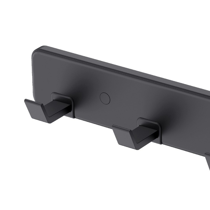 Barra porta abiti con 4 ganci nero opaco - Serie Blend Idrobric A212240NE