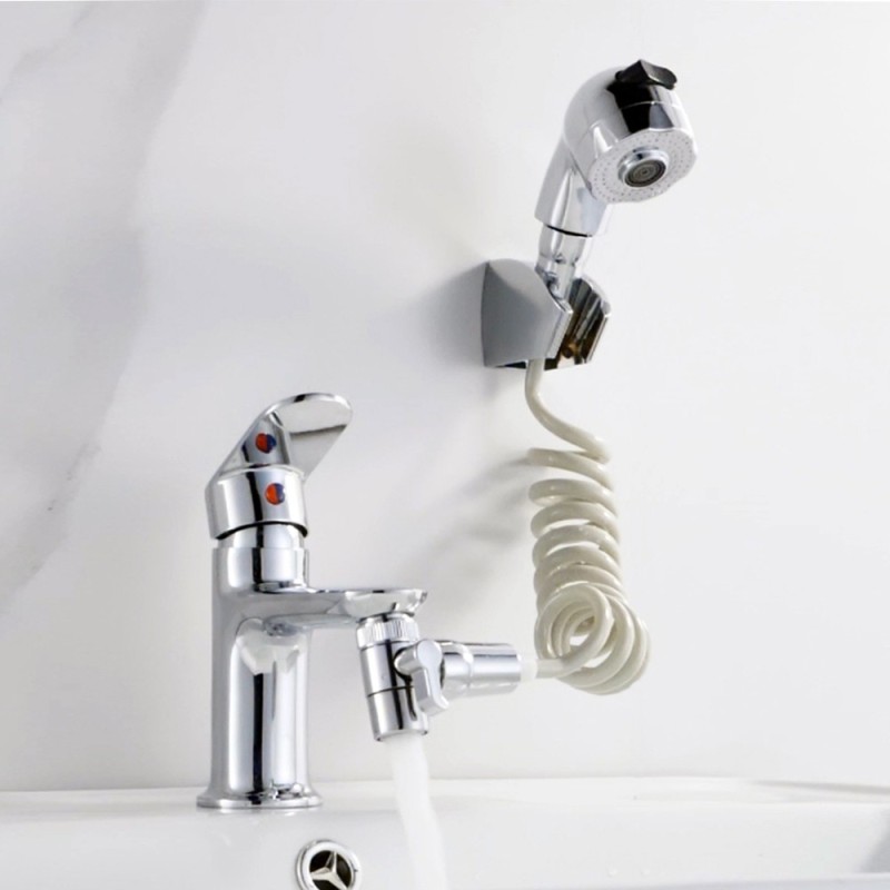 Doccetta per lavabo o bidet a 2 getti con deviatore e aeratore - Serie Smart Idrobric BLIDUP0074CR Doccetta per lavabo o bidet a 2 getti con deviatore e aeratore - Serie Smart Idrobric BLIDUP0074CR