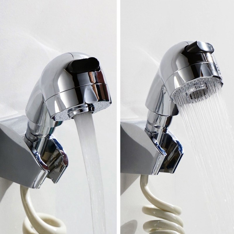 Doccetta per lavabo o bidet a 2 getti con deviatore e aeratore - Serie Smart Idrobric BLIDUP0074CR Doccetta per lavabo o bidet a 2 getti con deviatore e aeratore - Serie Smart Idrobric BLIDUP0074CR