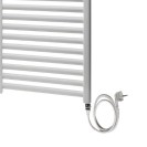 Scaldasalviette elettrico 500x1200 mm bianco con resistenza standard Idrobric SCARAD0018EL
