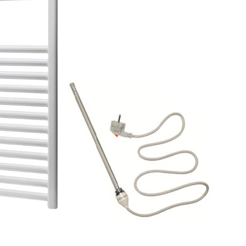 Scaldasalviette elettrico 500X800 mm bianco con resistenza on/off Idrobric SCARAD0021EL