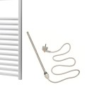 Scaldasalviette elettrico 500X800 mm bianco con resistenza on/off Idrobric SCARAD0021EL