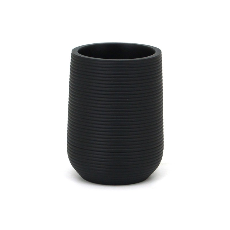 Porta spazzolini nero in poliresina - Serie Elegant Aquasanit QH1100NE