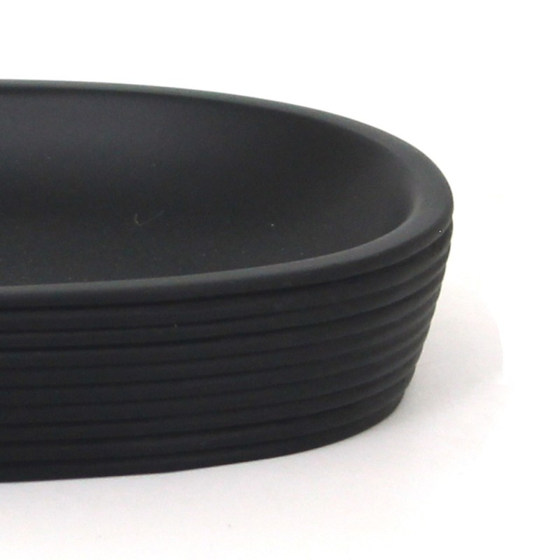 Portasapone nero in poliresina - Serie Elegant Aquasanit QH1110NE