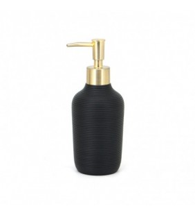  QH1120NE Dispenser nero e oro in poliresina - Serie Elegant 