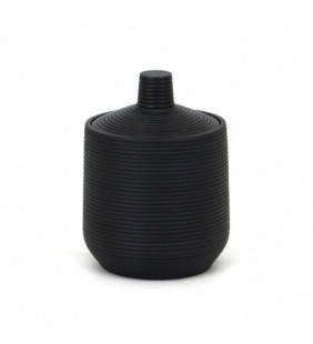 Barattolo nero porta cotone con coperchio - Serie Elegant Aquasanit QH1160NE