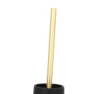 Porta scopino d'appoggio nero e oro in poliresina - Serie Elegant Aquasanit QH1140NE