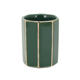 Porta spazzolini verde e oro in ceramica - Serie Smeraldo Aquasanit QH2100NO