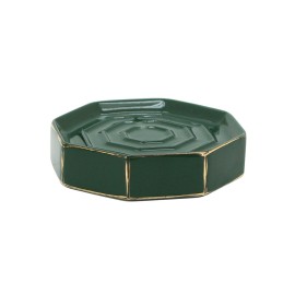 Portasapone verde e oro in ceramica - Serie Smeraldo Aquasanit QH2110NO