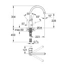 Rubinetto lavello bocca alta feel grohe Grohe SCARUB0208CR