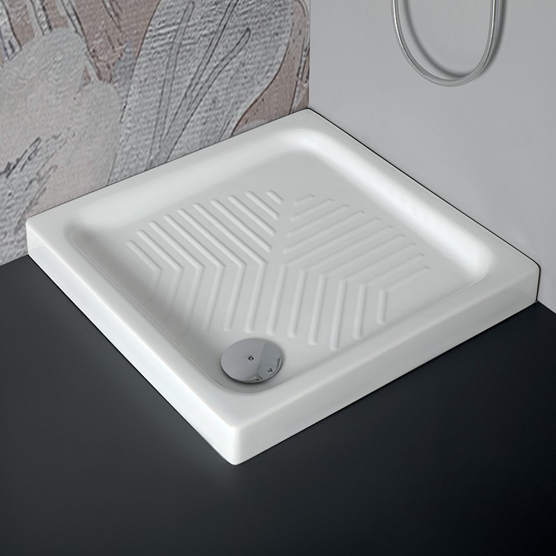 Piatto doccia 70x70 cm quadrato in ceramica dianhydro DH 179-D100-70