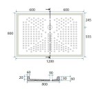 Piatto doccia 70x100 cm h6 rettangolare in ceramica dianhydro DH 179-D6120-70100 Piatto doccia 70x100 cm h6 rettangolare in ceramica dianhydro DH 179-D6120-70100