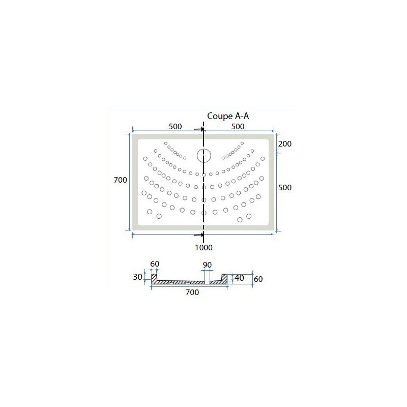 Piatto doccia 70x120 cm h6 rettangolare in ceramica dianhydro DH 179-D6120-70120 Piatto doccia 70x120 cm h6 rettangolare in ceramica dianhydro DH 179-D6120-70120
