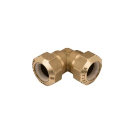 Raccordo curvo doppio in ottone per polietilene Idrobric CARRAC023XRC