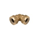 Raccordo curvo doppio in ottone per polietilene Idrobric CARRAC023XRC