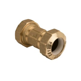 Raccordo diritto doppio in ottone per polietilene Idrobric CARRAC022XBG