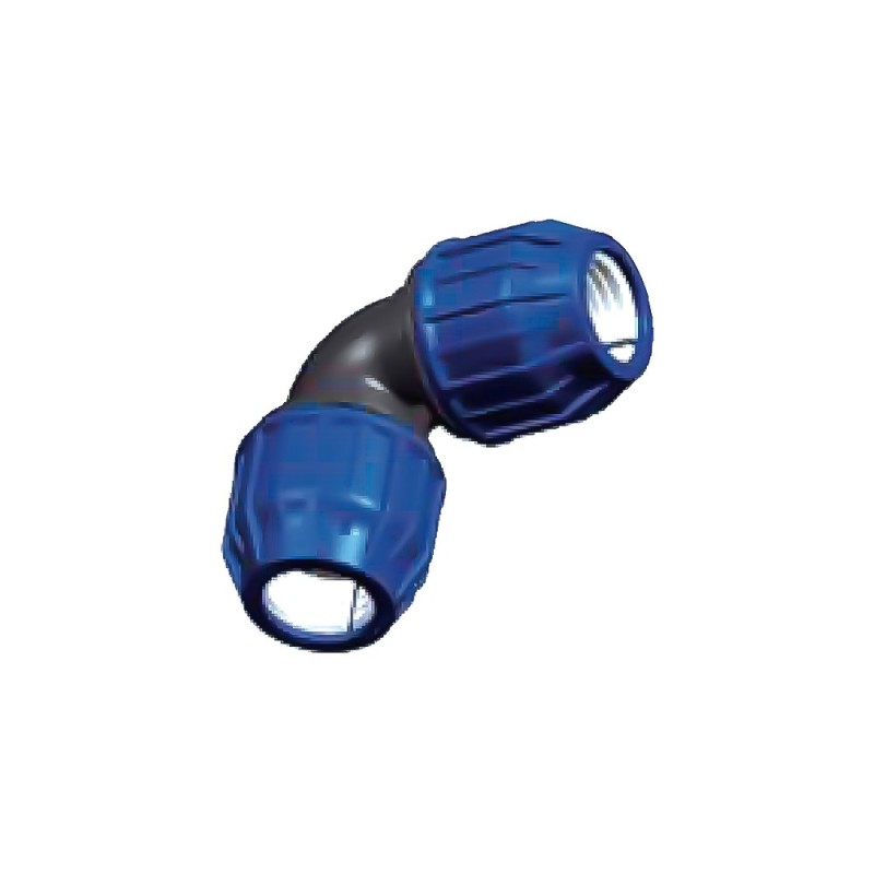 Raccordo curvo doppio in polipropilene Idrobric CARRAC0XXXPO