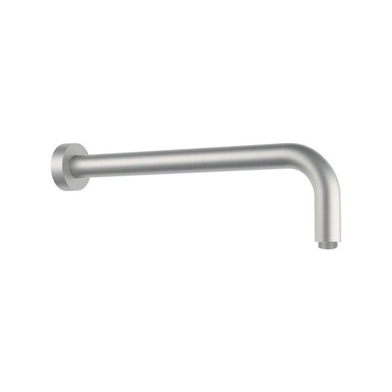 Braccio doccia tondo a parete in acciaio inox con rosetta, 30 cm Remer SS343L30