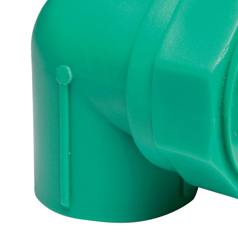 Gomito a 90â° mf con inserto ottone filettato in ppr polipropilene verde Idrobric CARRPN00082X