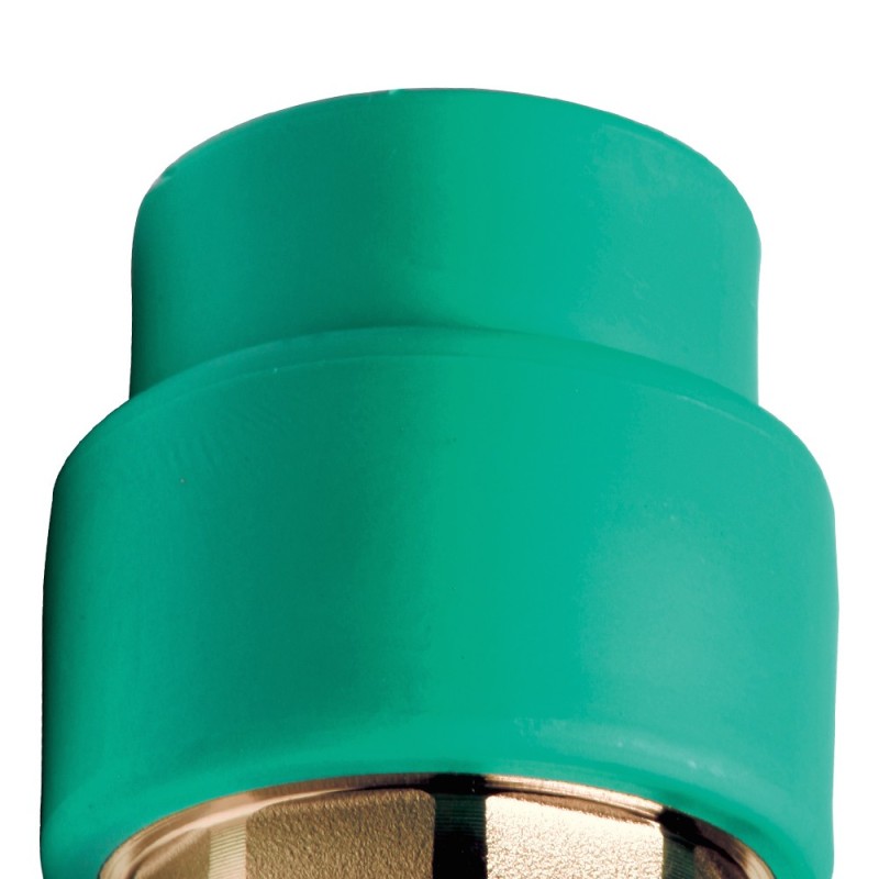 Manicotto diritto ff con inserto ottone filettato in ppr polipropilene verde Idrobric CARRPN00072X