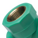 Raccordo femmina con inserto ottone filettato in ppr polipropilene verde Idrobric CARRPN00TXXX