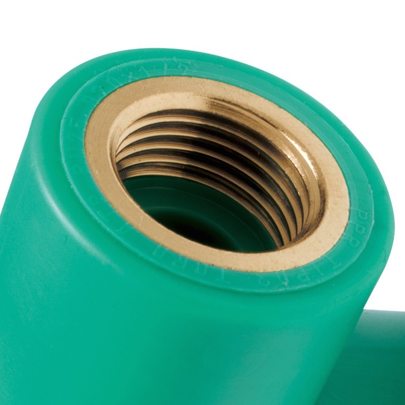 Gomito a 90â° ff in ppr polipropilene color verde Idrobric CARRPN001020