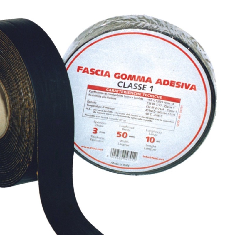 Fascia gomma adesiva mt 10 x 50 mm Idrobric Q0319